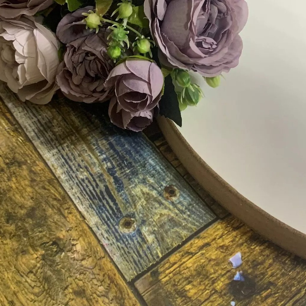 Часы с подрамником круглые